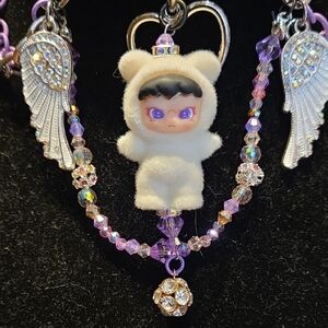 Whimsygoth Black and Purple Angel Choker